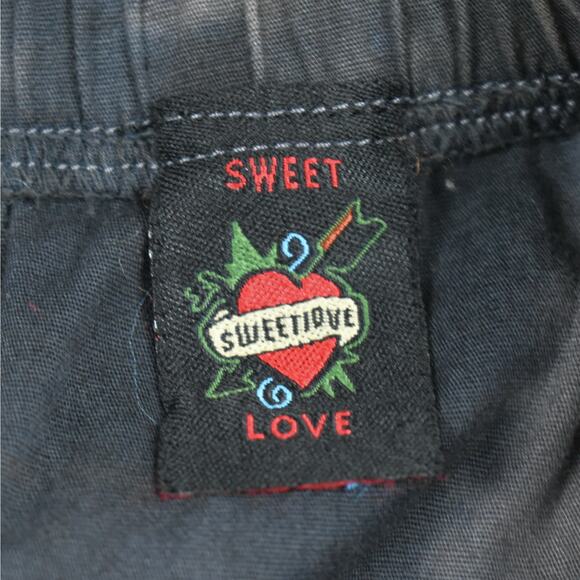 Y2K vintage strapless dark gray tie dye grunge mini dress Junior's Large biker - Picture 4 of 5